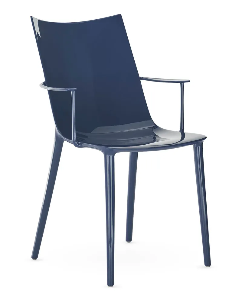 Kartell Stuhl H. H.H - Blau - Recyceltes thermoplast. Technopolymer - Designer Philippe Starck 