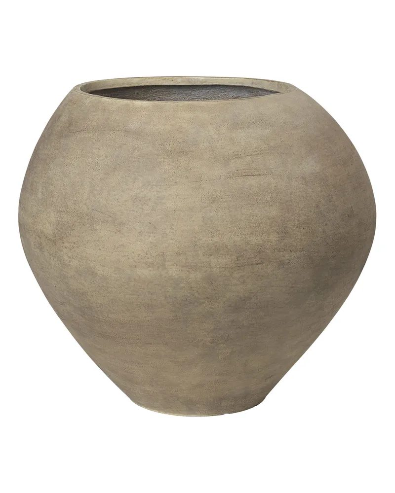 ferm LIVING Blumentopf Dodu - Braun - Lackierter Zement 