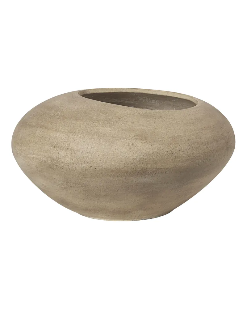 ferm LIVING Blumentopf Dodu - Braun - Lackierter Zement 