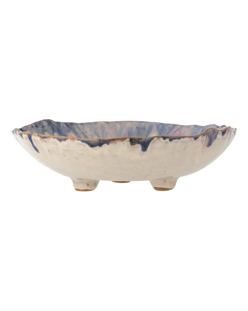 Bloomingville Schale Amalia - Blau - emaillierter Sandstein 