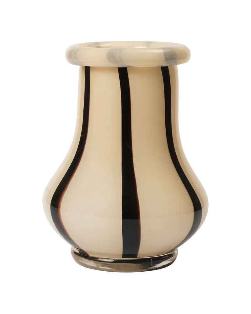 ferm LIVING Vase Riban - Beige - mundgeblasenes Glas 