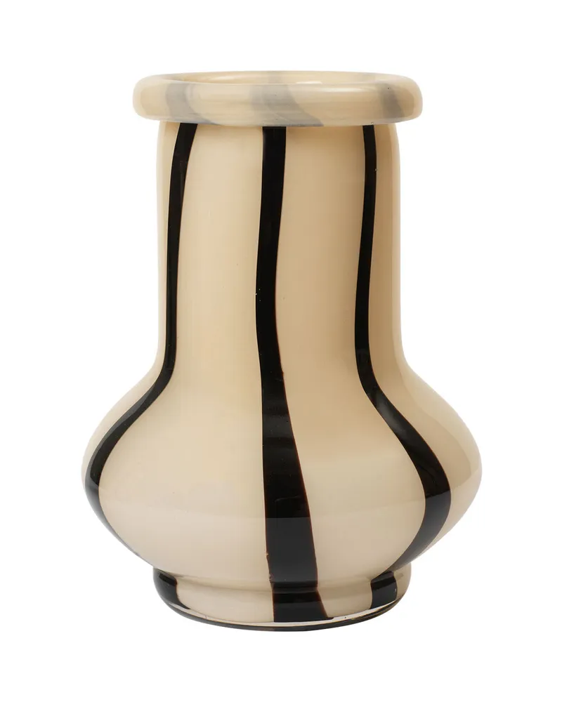 ferm LIVING Vase Riban - Beige - mundgeblasenes Glas 