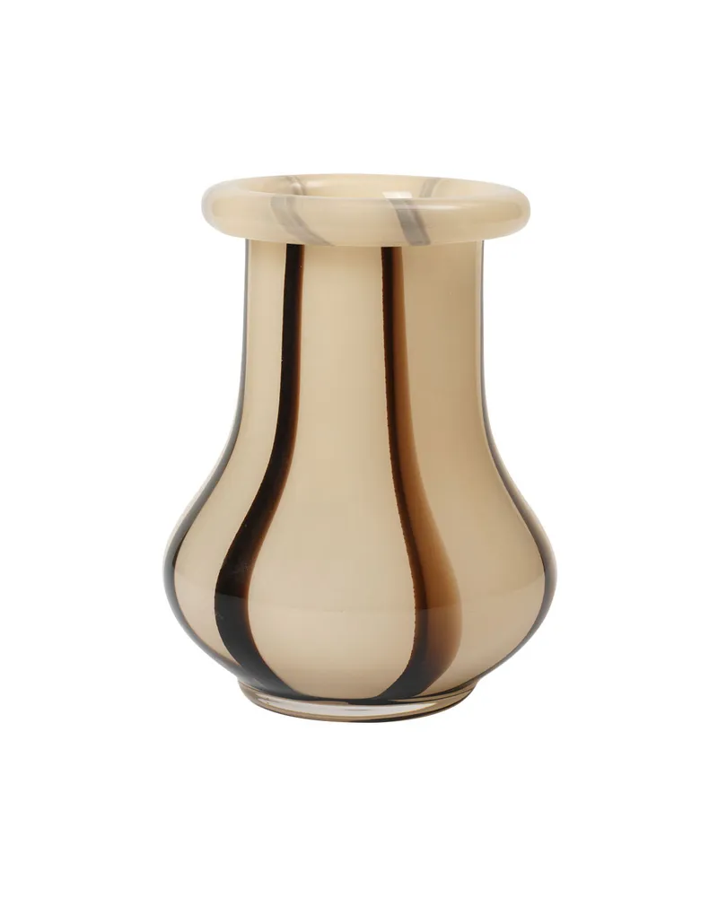 ferm LIVING Vase Riban - Beige - mundgeblasenes Glas 