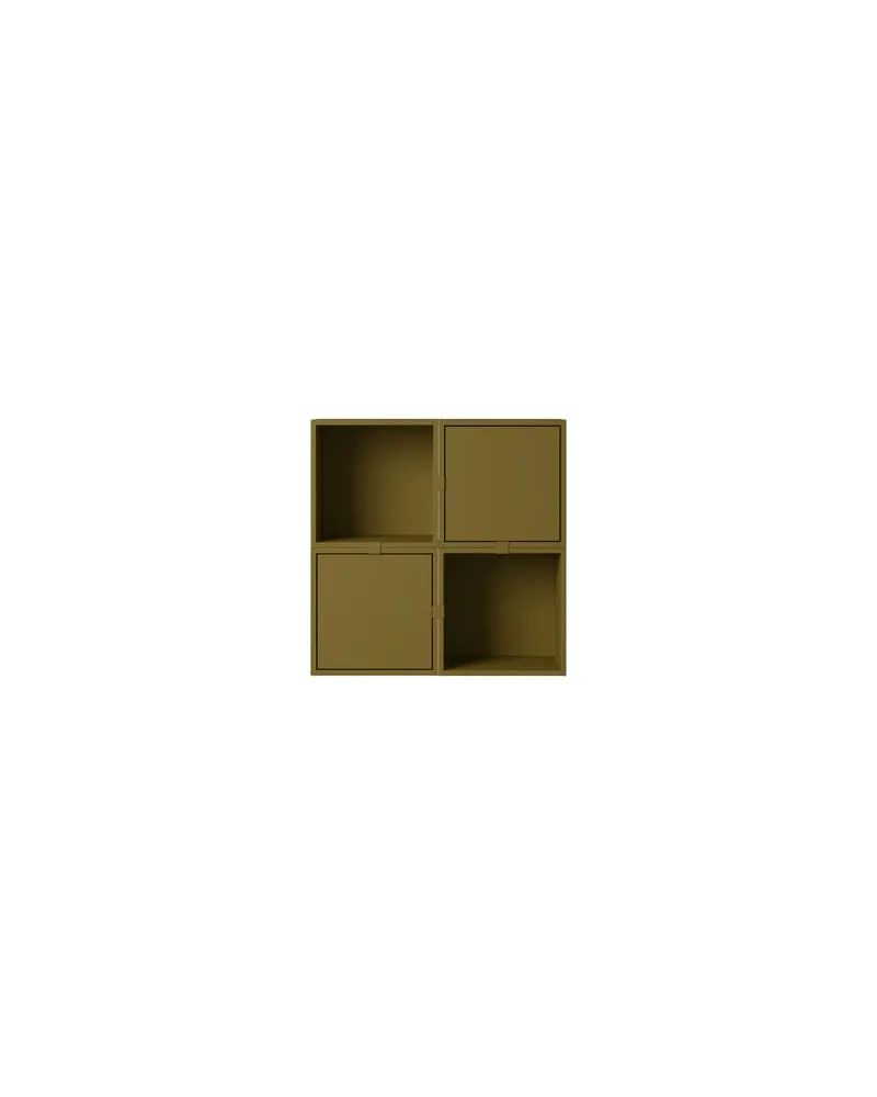 Muuto Regal Stacked - Grün - mitteldichte bemalte Holzfaserplatte - Designer Julien De Smedt 