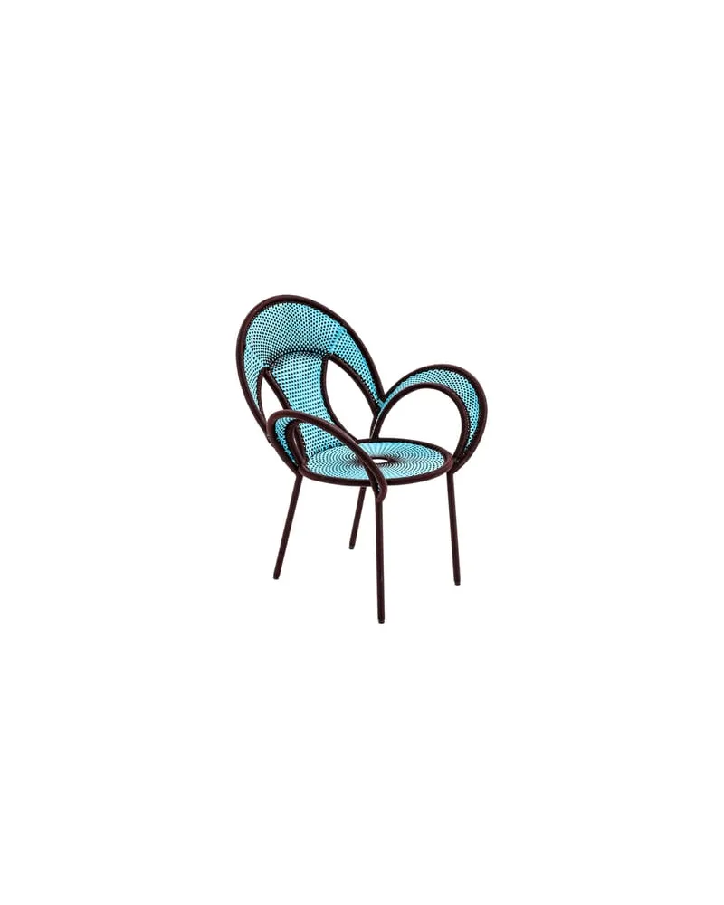 Moroso Sessel Afrique - Blau - Geflochtenes Polyethylen - Designer Sebastian Herkner 