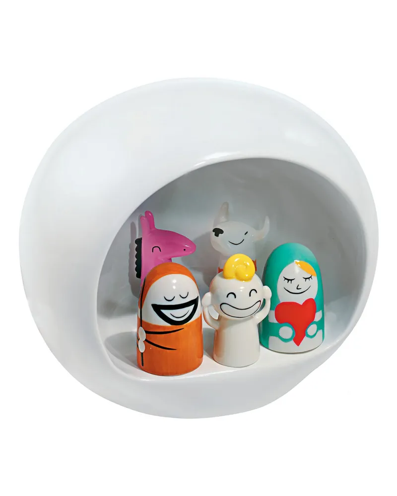 Alessi Krippe Crèche & santon - Weiß - Porzellan - Designer Massimo Giacon 