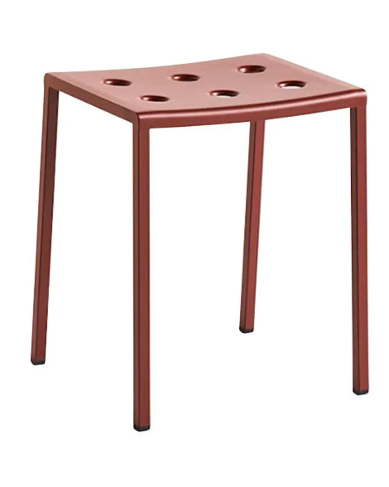 Hay Hocker Balcony - Rot - Pulverbeschichteter Stahl - Designer Ronan & Erwan Bouroullec 