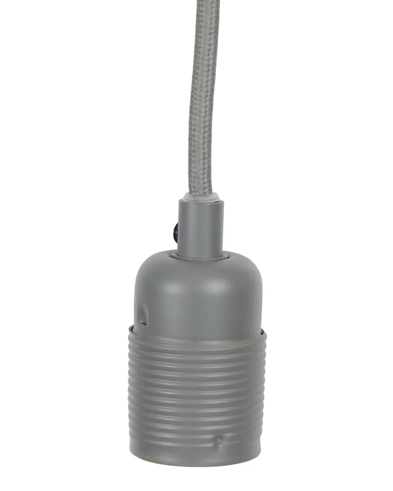 FRAMA Set aus Kabel mit grauer Textilummantelung + E27-Fassung Frama - Grau - bemaltes Metall - Designer Eric Therner Grau