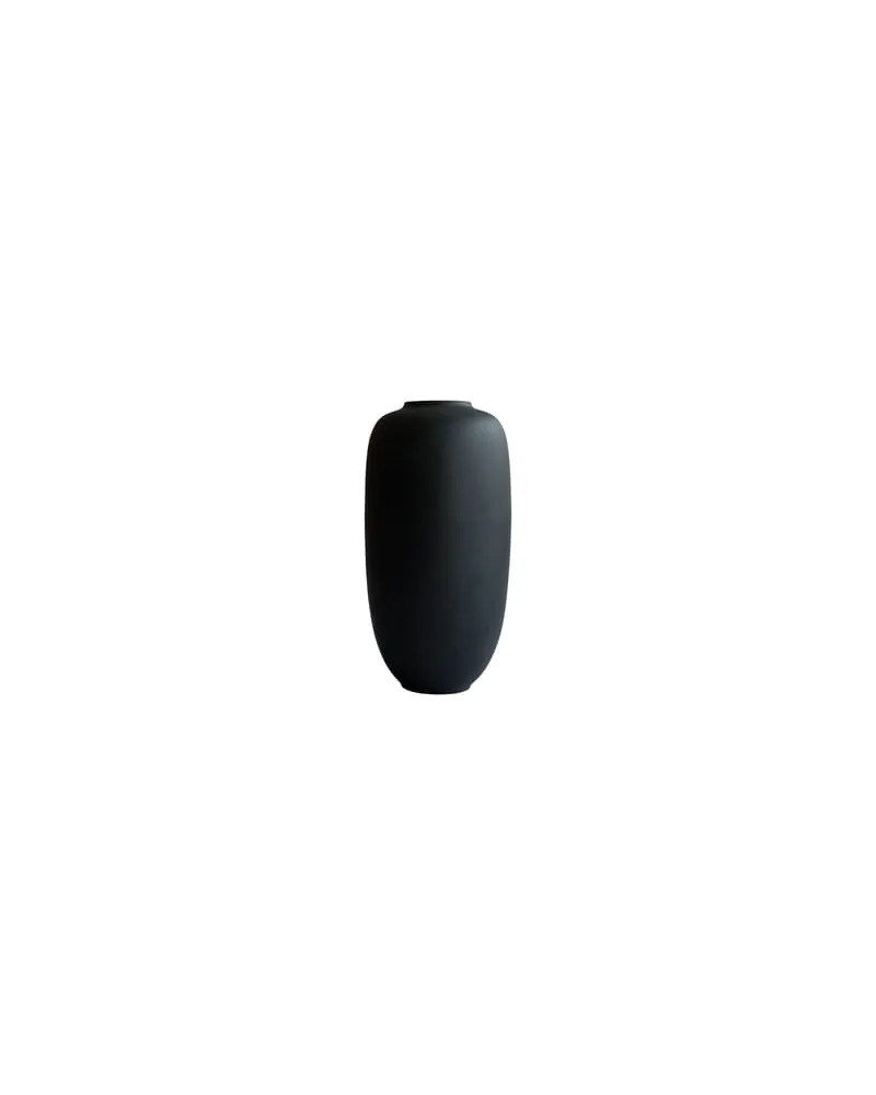 101 Copenhagen Vase Sunao - Schwarz - emaillierte Keramik - Designer Tommy Hyldahl 