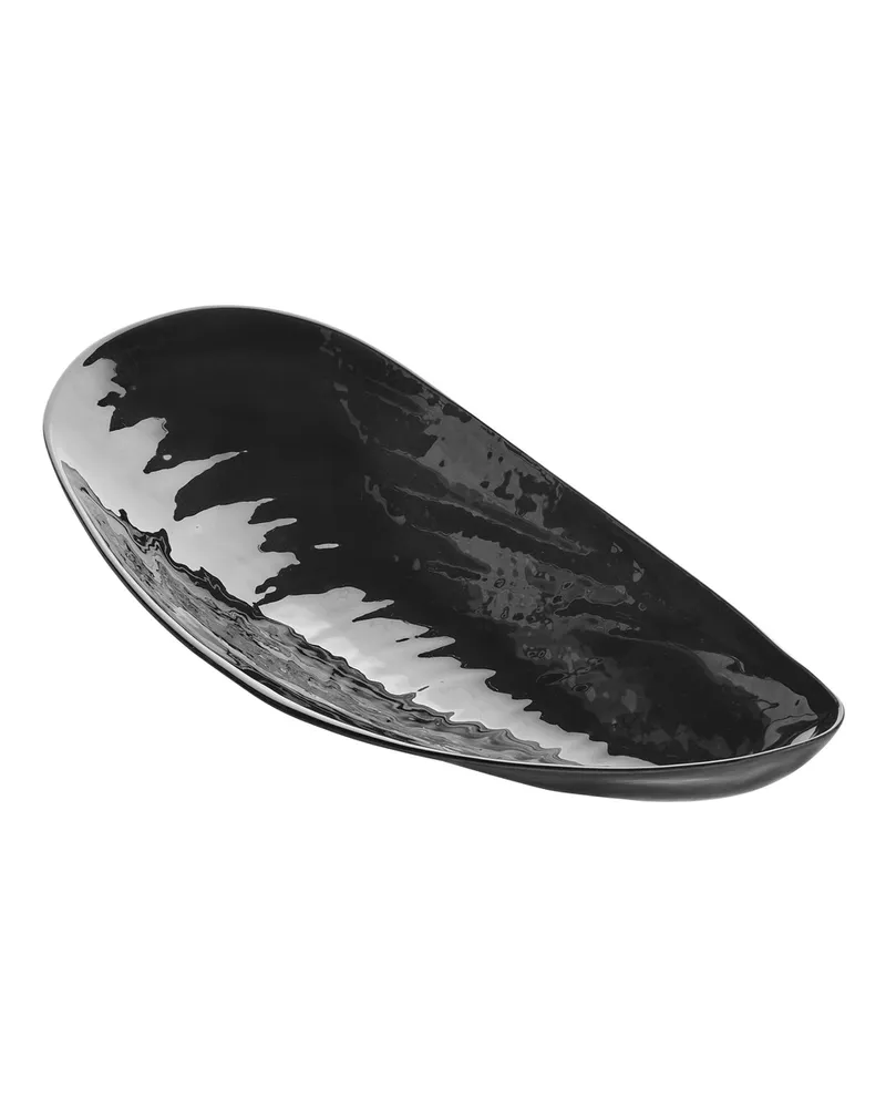 Serax Servierplatte Les objets Moulversants - Schwarz - emailliertes Porzellan - Designer Wouters & Hendrix 