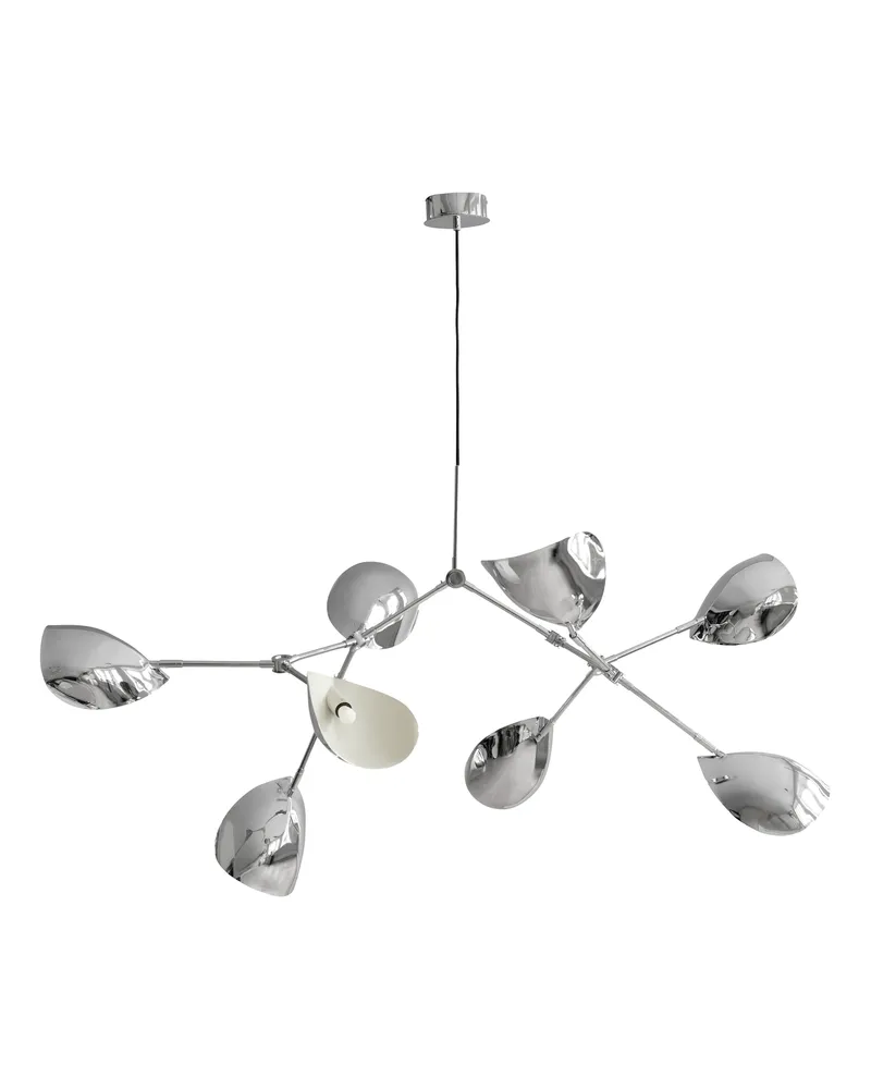 101 Copenhagen Pendelleuchte Stingray - Silber - verchromtes Aluminium - Designer Tommy Hyldahl 