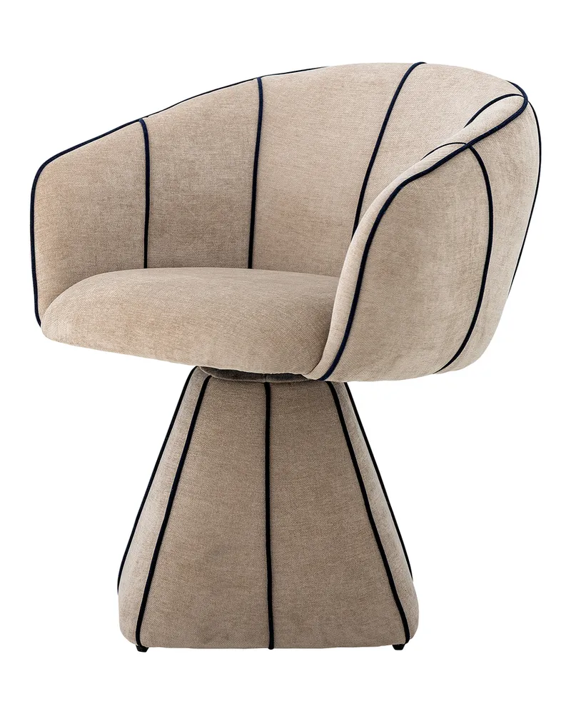 Bloomingville Gepolsterter Sessel Semilie - Beige - Velours 