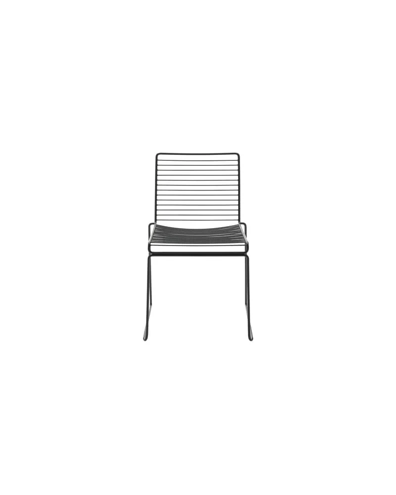 Hay Stapelbarer Stuhl Hee - Schwarz - lackierter Stahl - Designer Hee Welling 
