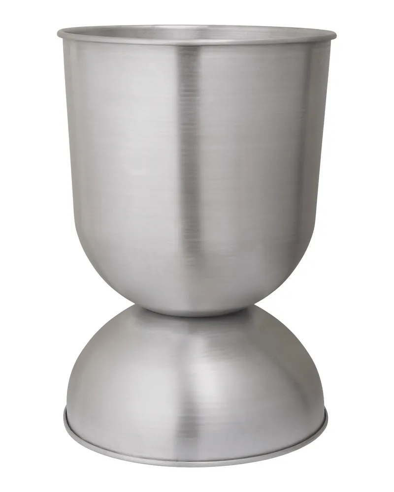 ferm LIVING Blumentopf Hourglass - Silber - Aluminium - Designer Trine Andersen 