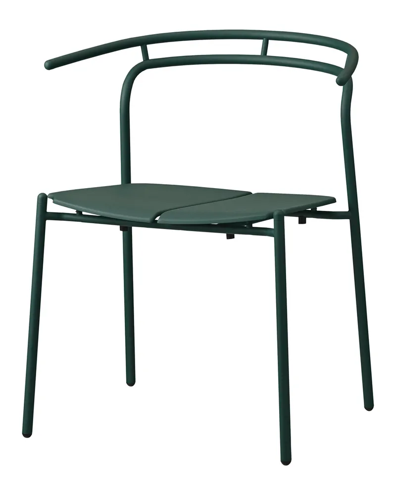 AYTM Stapelbarer Sessel Novo - Grün - Thermolackiertes Aluminium - Designer Rasmus Falkenberg 
