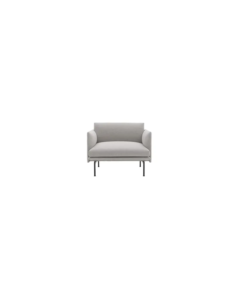 Muuto Gepolsterter Sessel Outline - Grau - High Density-Schaum - Designer Anderssen & Voll 