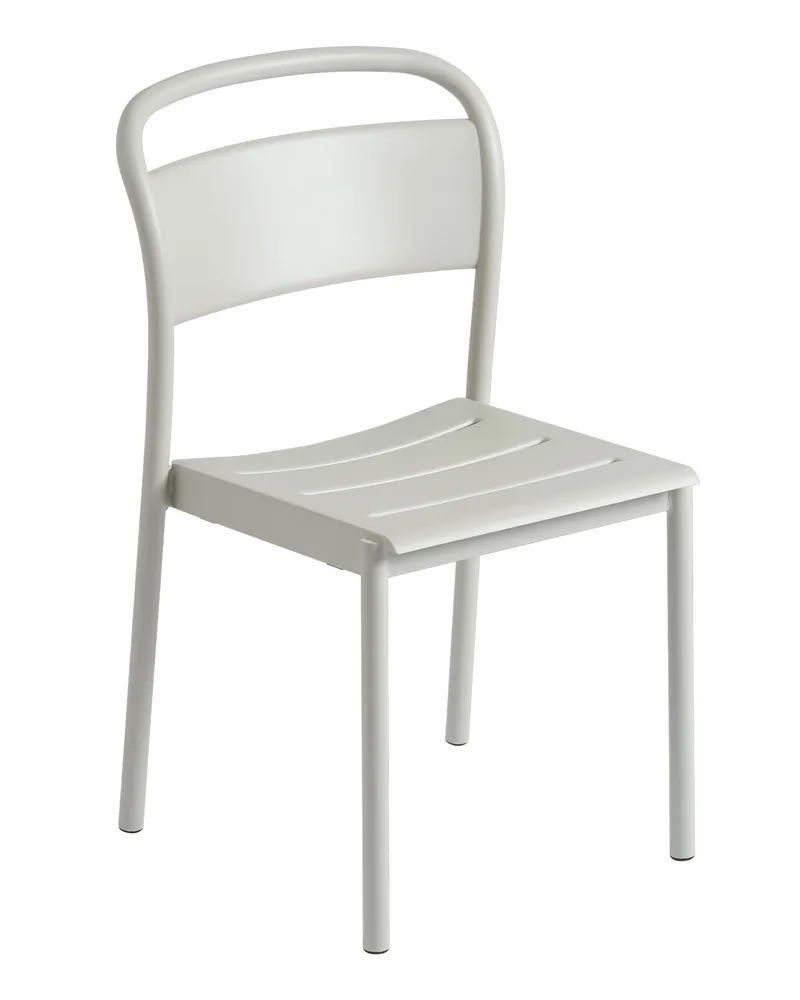 Muuto Stapelbarer Stuhl Linear - Beige - Verzinkter, pulverbeschichteter Stahl - Designer Thomas Bentzen 