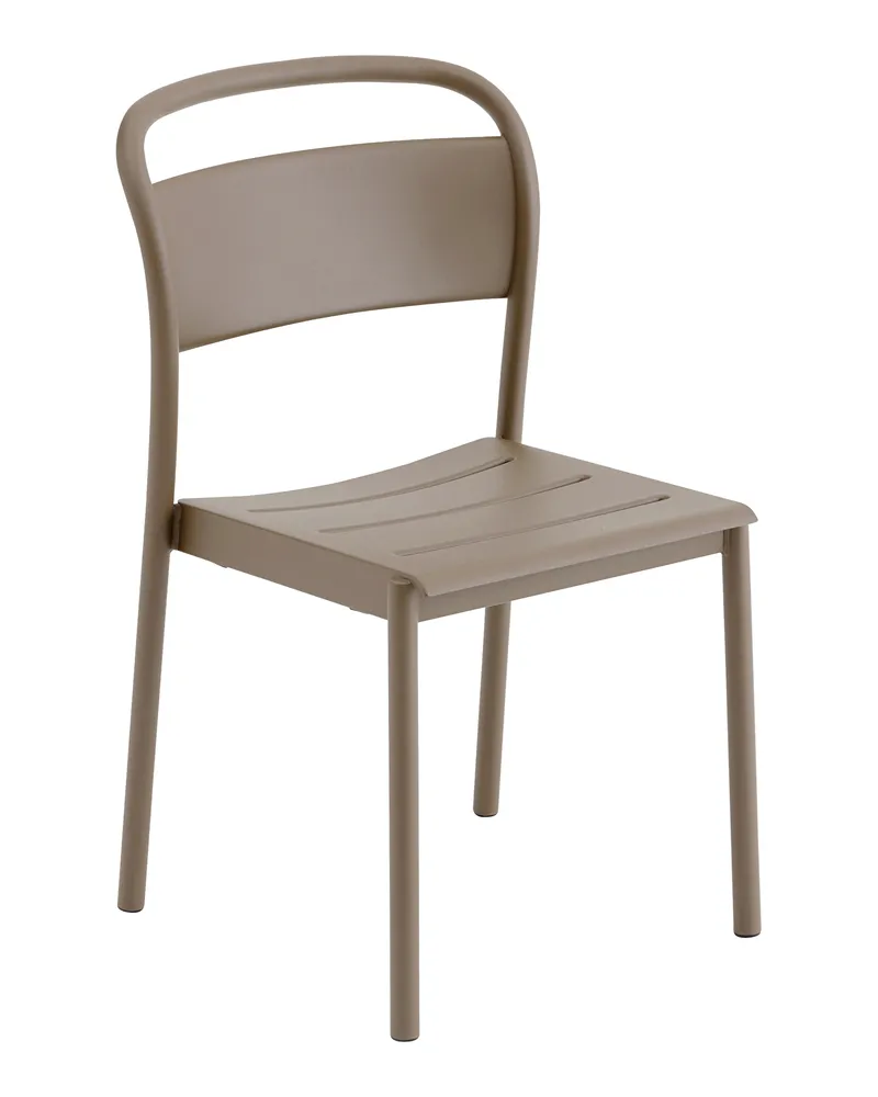 Muuto Stapelbarer Stuhl Linear - Beige - Verzinkter, pulverbeschichteter Stahl - Designer Thomas Bentzen 