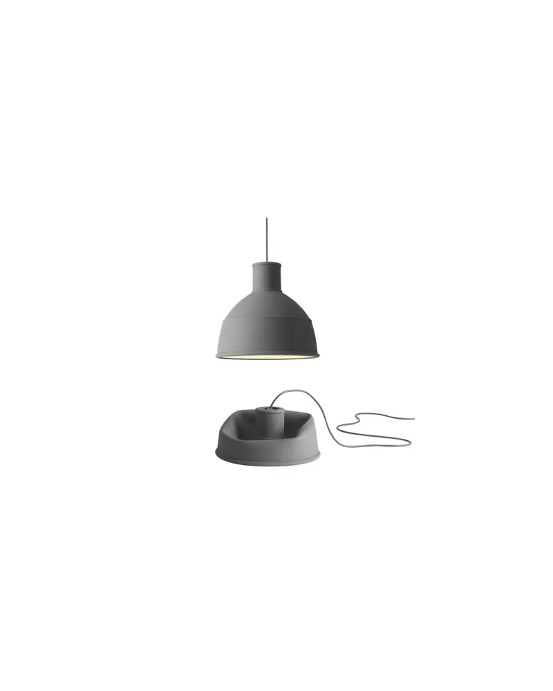 Muuto Pendelleuchte Unfold - Grau - Silikon - Designer Form Us With Love 