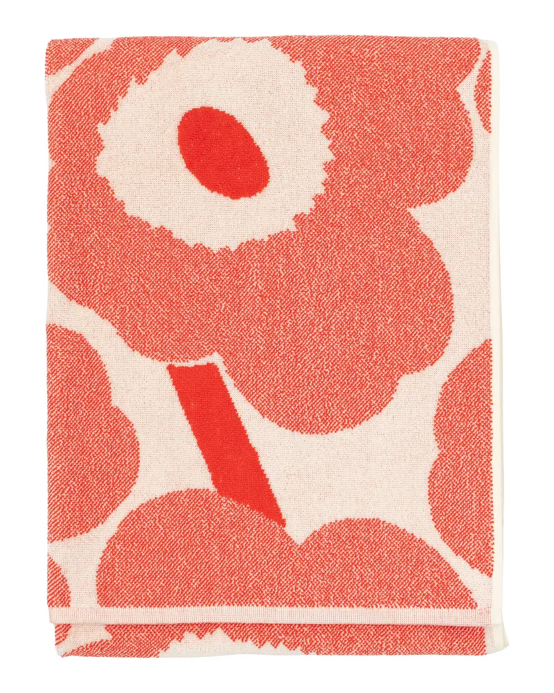 Marimekko Badetuch Unikko - Rot - Bio-Frottee-Baumwolle - Designer Maija Isola 
