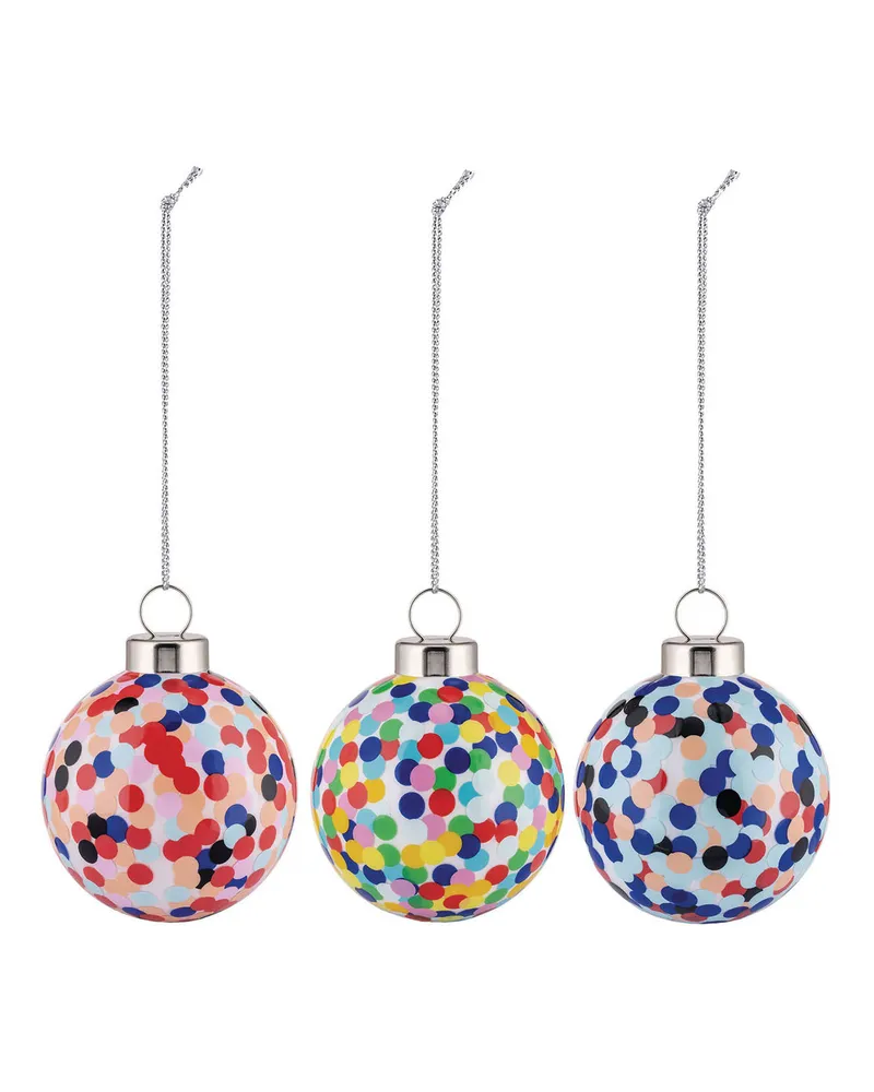 Alessi Weihnachtskugel Proust - Bunt - geblasenes Glas - Designer Alessandro Mendini 