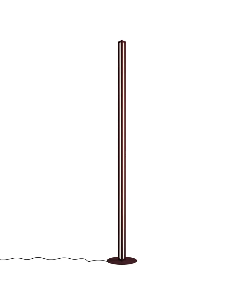 Foscarini Stehleuchte Chiaroscura - Rot - klarlackbeschichtetes Aluminium - Designer Francesco Meda 