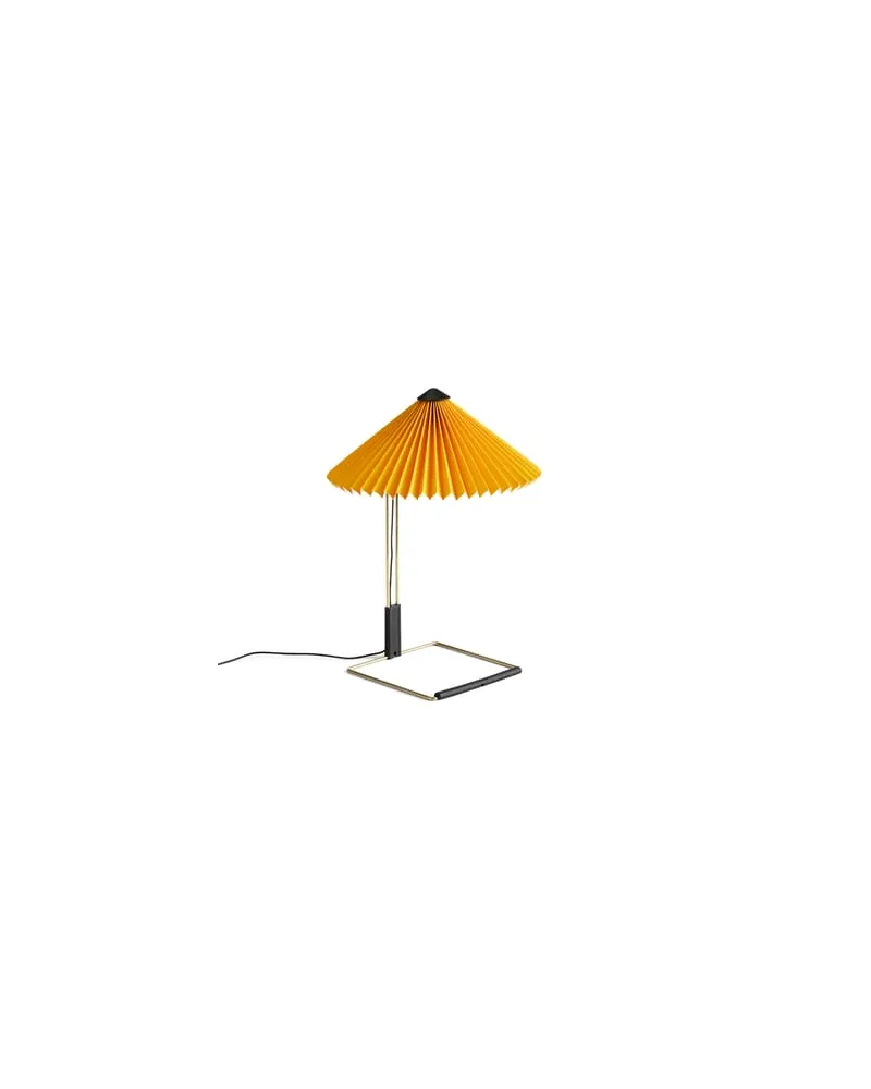 Hay Tischleuchte Matin - Gelb - Gefaltete Baumwolle - Designer Inga Sempé 