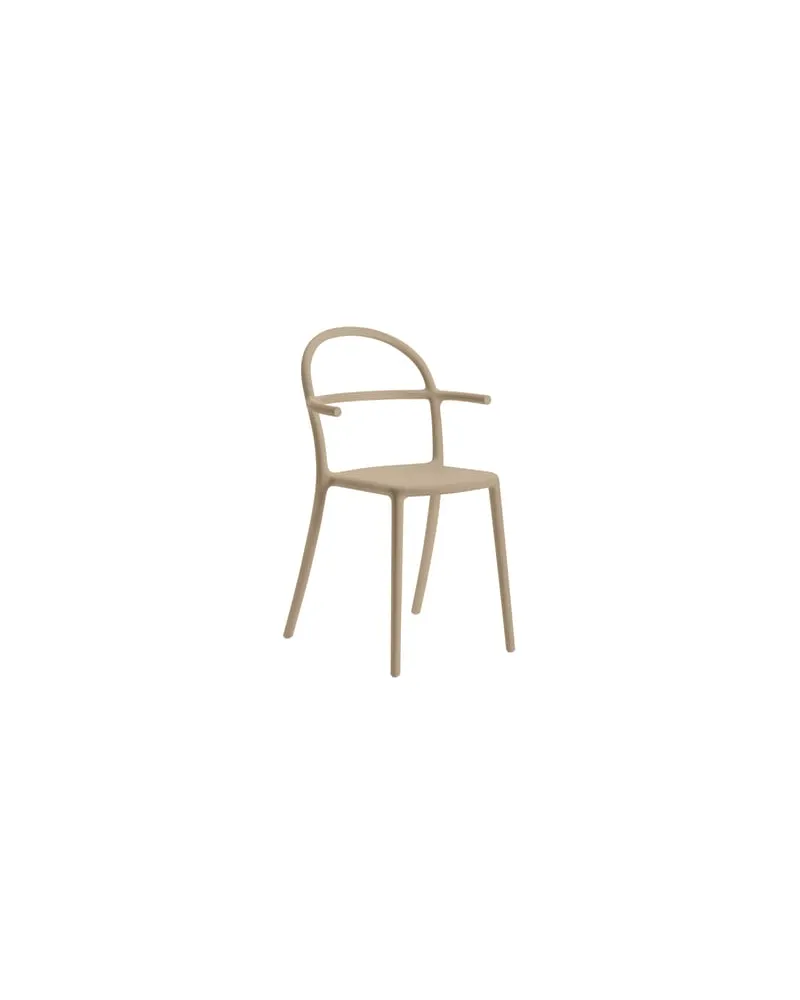 Kartell Stapelbarer Sessel Generic - Beige - Prolypopylen - Designer Philippe Starck 