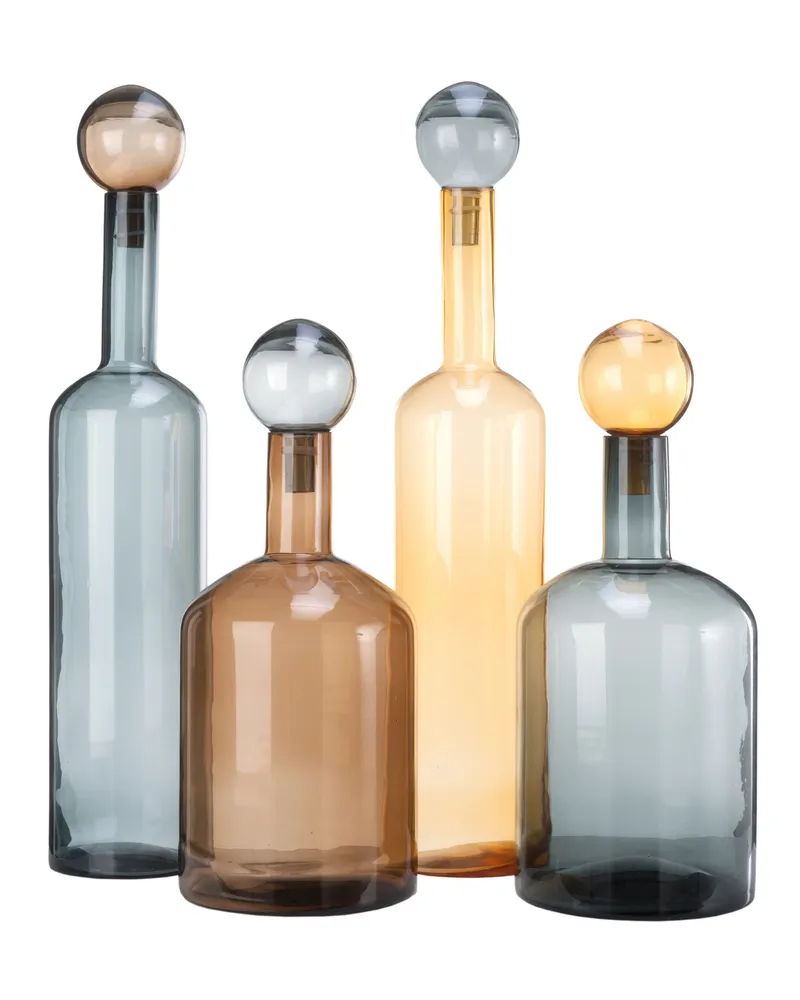 POLSPOTTEN Karaffe Bubbles - Braun - Glas - Designer Pols Potten Studio 