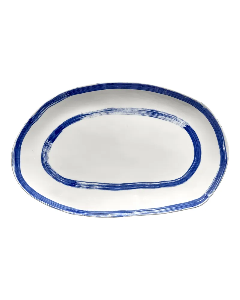 Serax Servierplatte Delia - Blau - emaillierter Sandstein - Designer Annebet Philps 