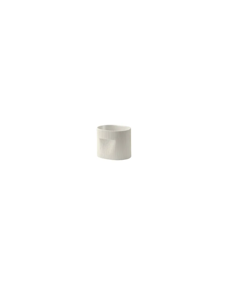 Muuto Blumentopf Ridge - Weiß - Terrakotta - Designer Studio Kaksikko 