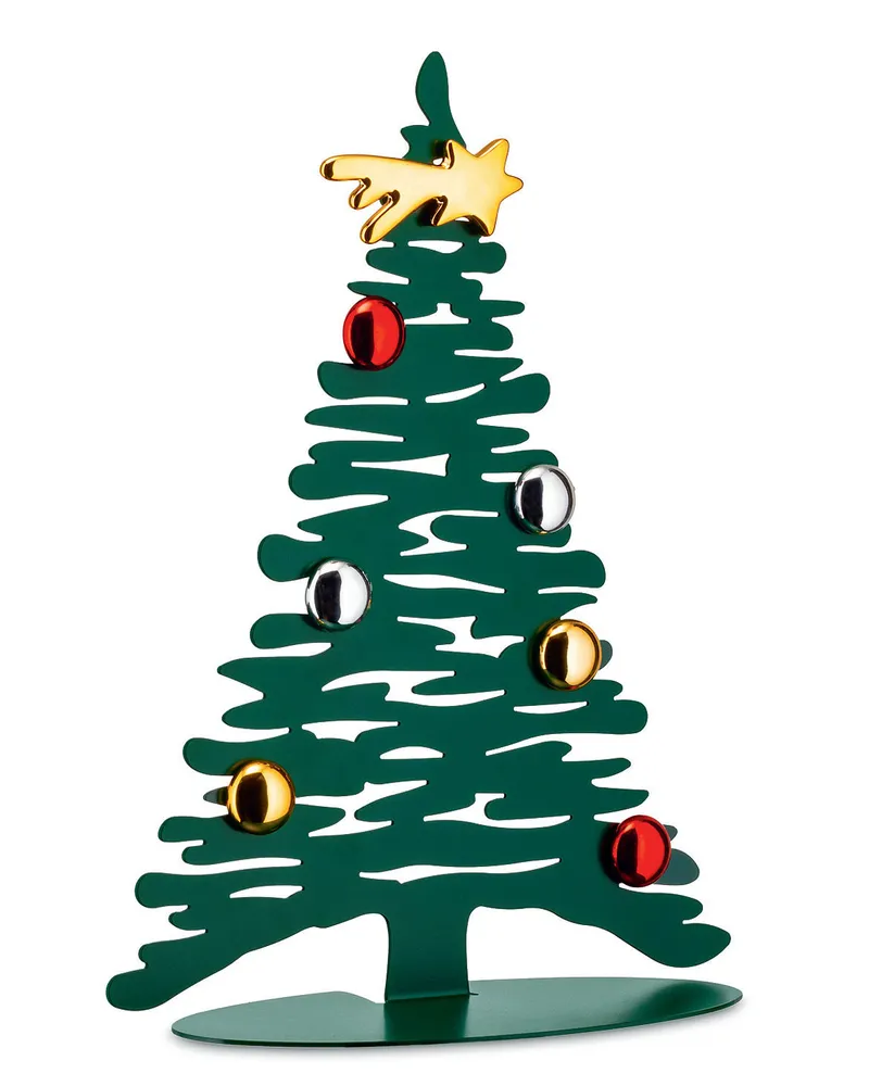Alessi Weihnachtsdeko Noël - Grün - Epoxidbeschichteter Stahl - Designer Donia Maaoui 