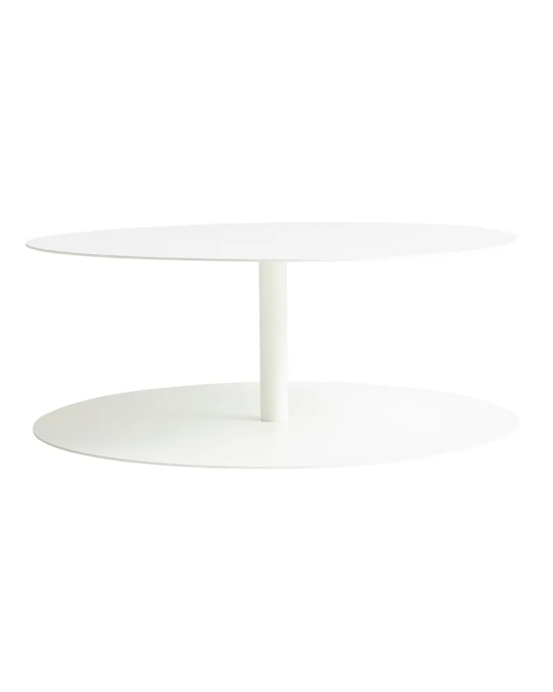 Cappellini Couchtisch Gong - Weiß - Metall - Designer Giulio Cappellini 