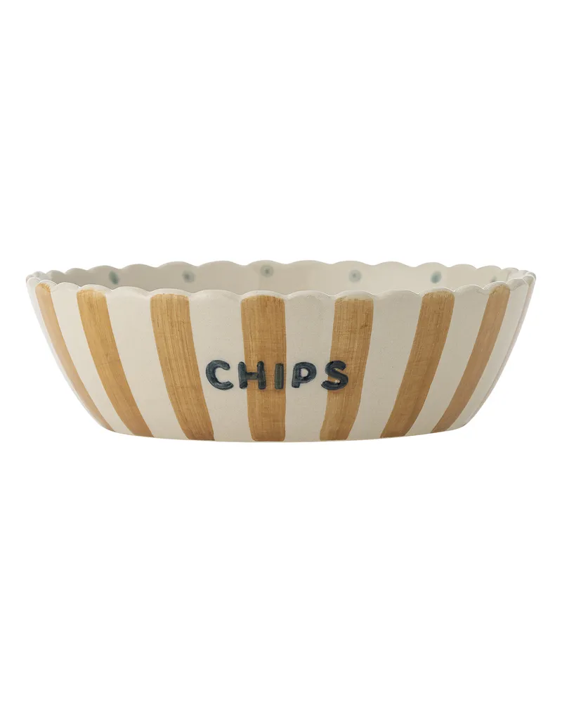 Bloomingville Salatschüssel Chip - Gelb - Sandstein 