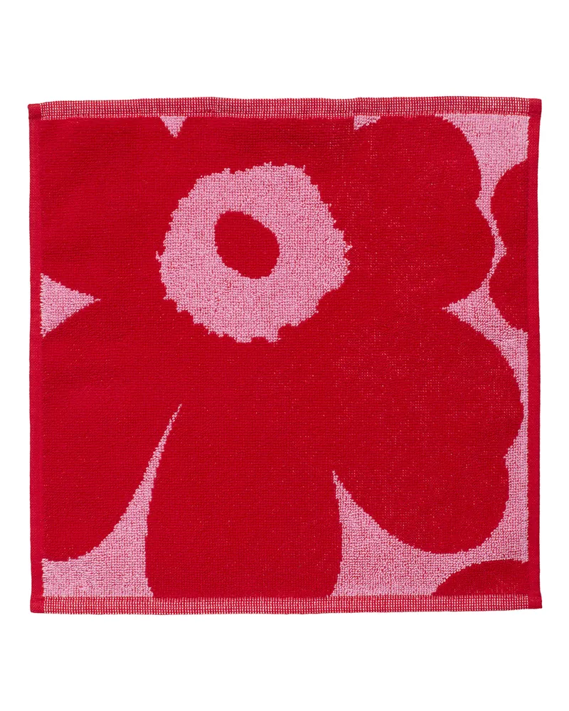 Marimekko Badetuch Unikko - Rot - Bio-Frottee-Baumwolle - Designer Maija Isola 