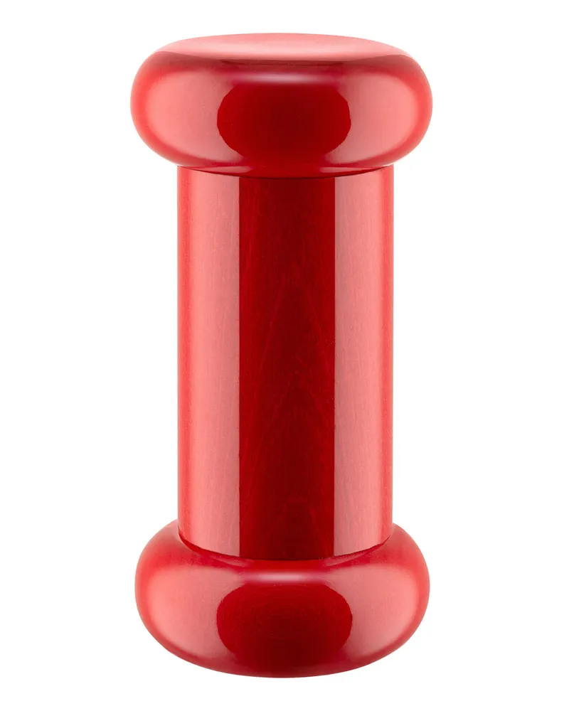 Alessi Salz- und Pfeffermühle Alessi 100 Values Collection - Rot - FSC-zertifizierte gedrechselte Buche - Designer Ettore Sottsass 