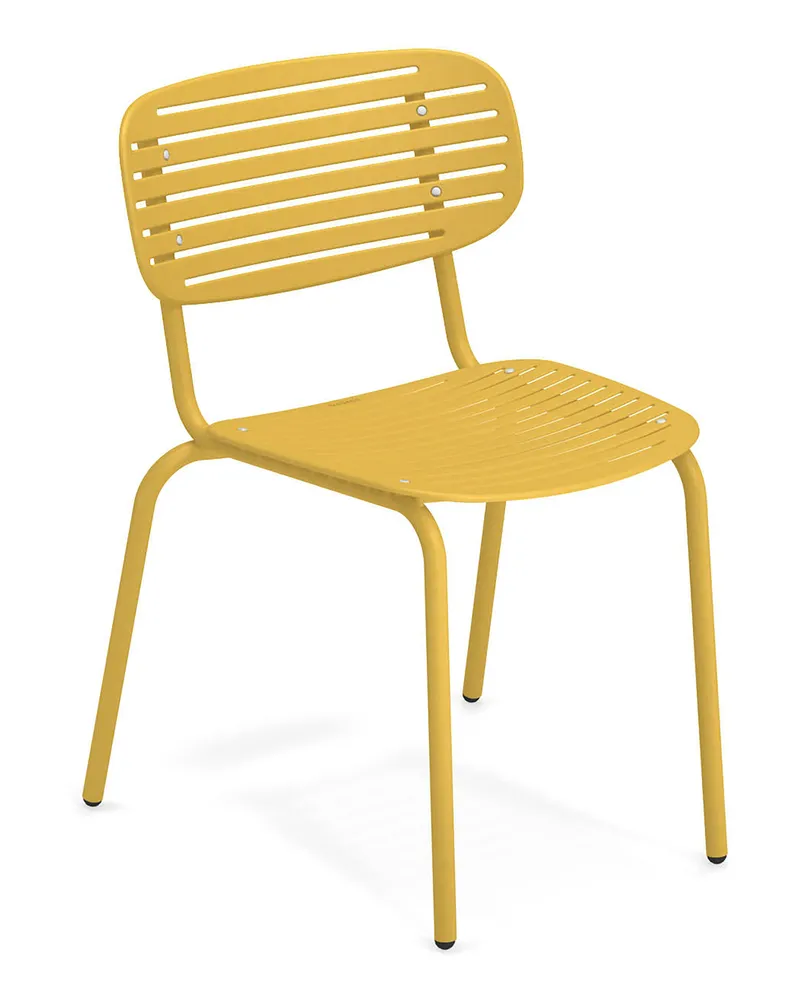 EMU Stapelbarer Stuhl Mom - Gelb - gefirnister Stahl - Designer Florent Coirier 