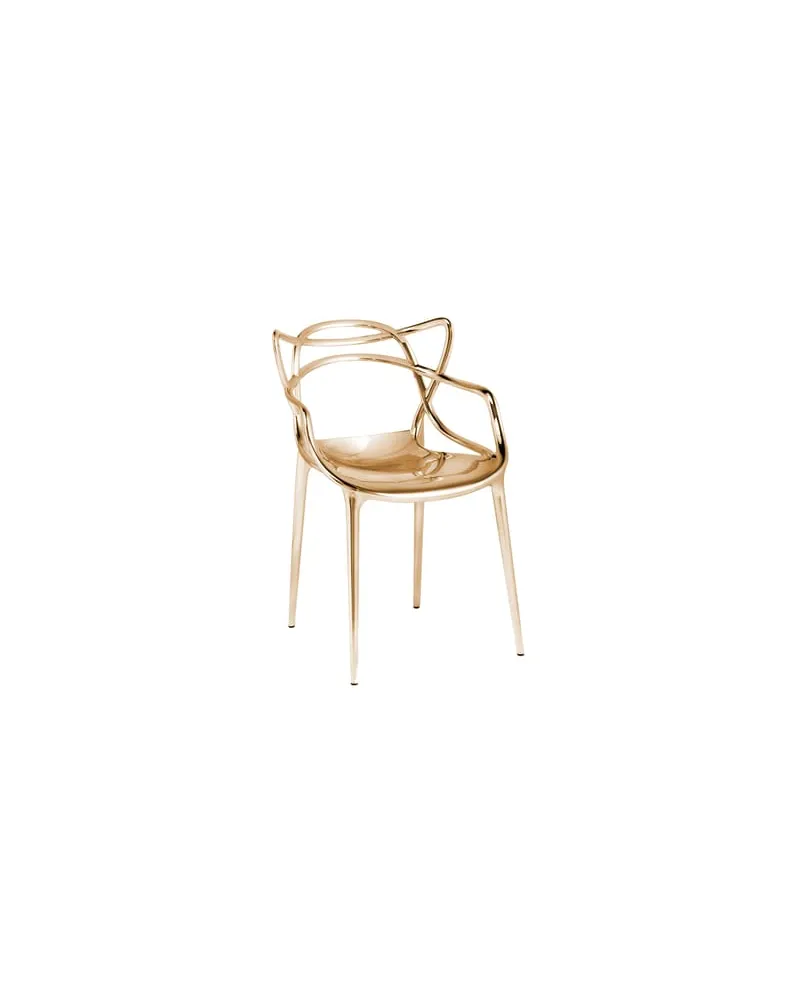 Kartell Stapelbarer Stuhl Masters - Gold - Recyceltes thermoplast. Technopolymer - Designer Philippe STARCK with Eugeni QUITLLET 
