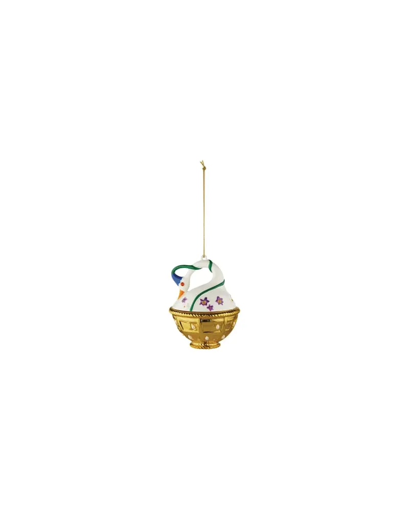 Alessi Weihnachtskugel Noël - Gold - Porzellan - Designer Marcello Jori 