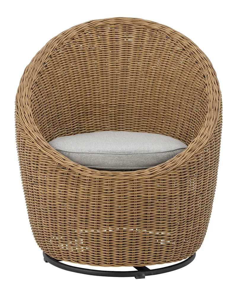 Bloomingville Drehsessel Roccas - Braun - Polyrattan 