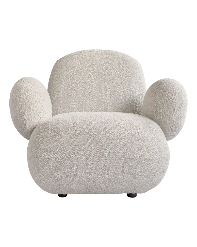 101 Copenhagen Gepolsterter Sessel Toe - Weiß - Schlingenpol - Designer Tommy Hyldahl 