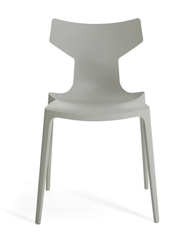 Kartell Stapelbarer Stuhl Re-Chair - Beige - Recyceltes thermoplast. Technopolymer - Designer Antonio Citterio 
