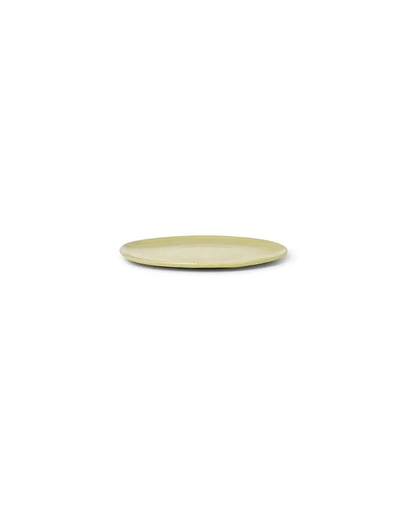 ferm LIVING Teller Flow - Gelb - emailliertes Porzellan 