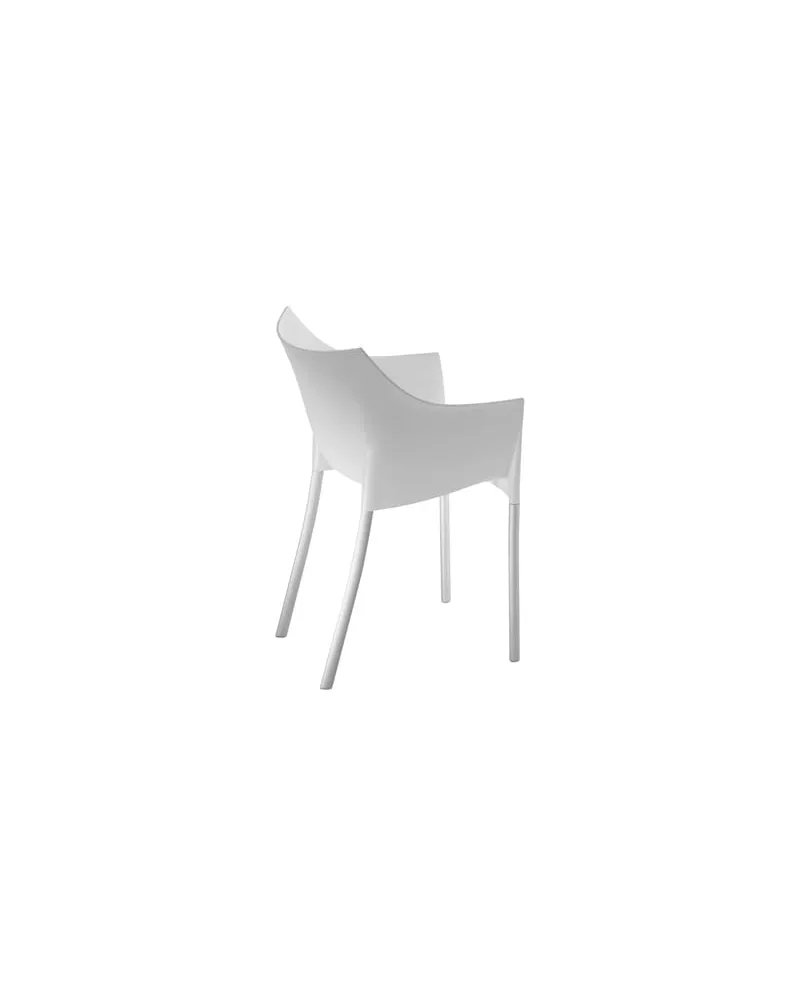 Kartell Stapelbarer Sessel Dr. - Weiß - Aluminium - Designer Philippe Starck 