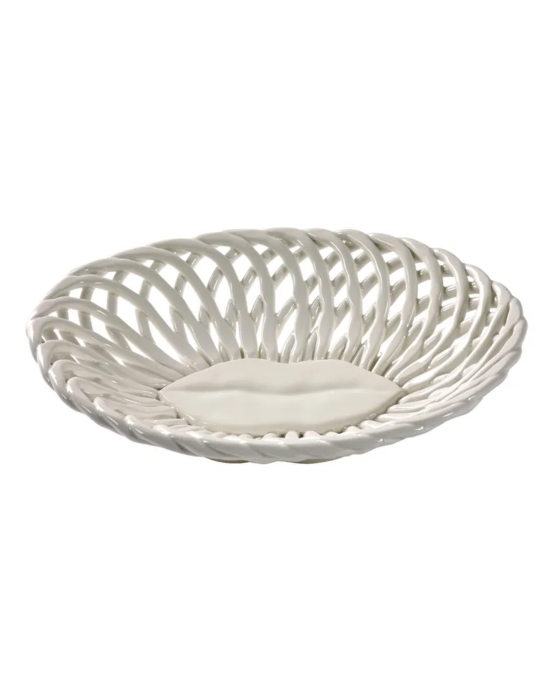 Serax Korb Les objets Moulversants - Weiß - emaillierter Sandstein - Designer Wouters & Hendrix 