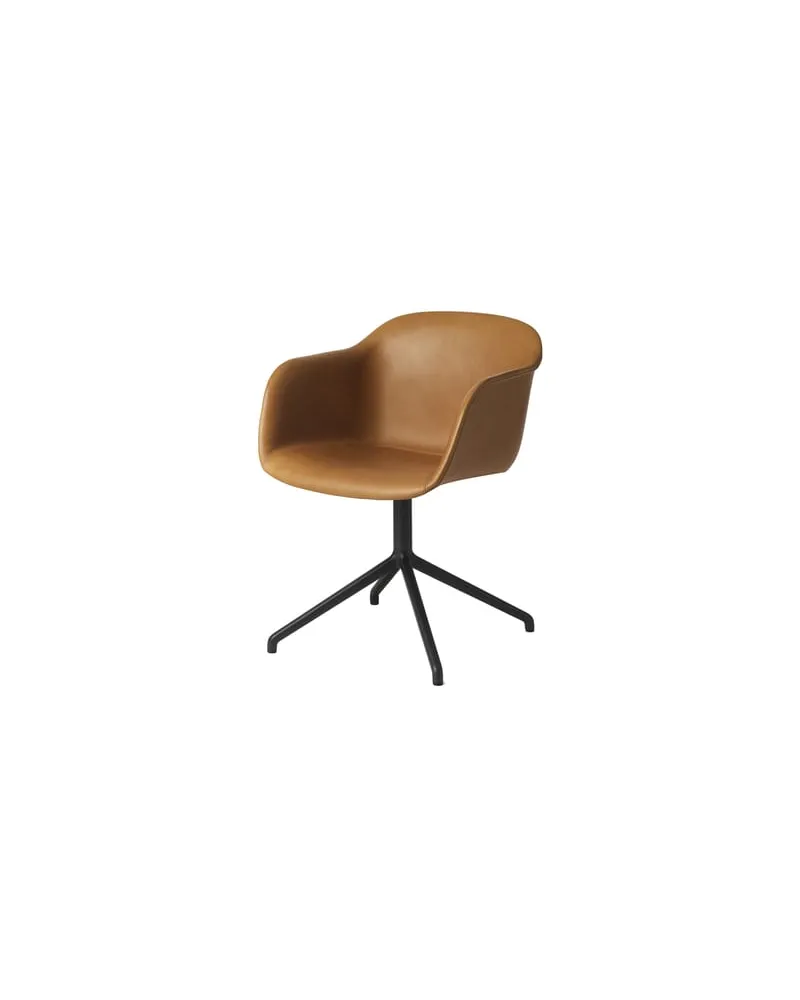 Muuto Gepolsterter Sessel Fiber - Braun - Recyceltes Verbundmaterial - Designer Iskos-Berlin 