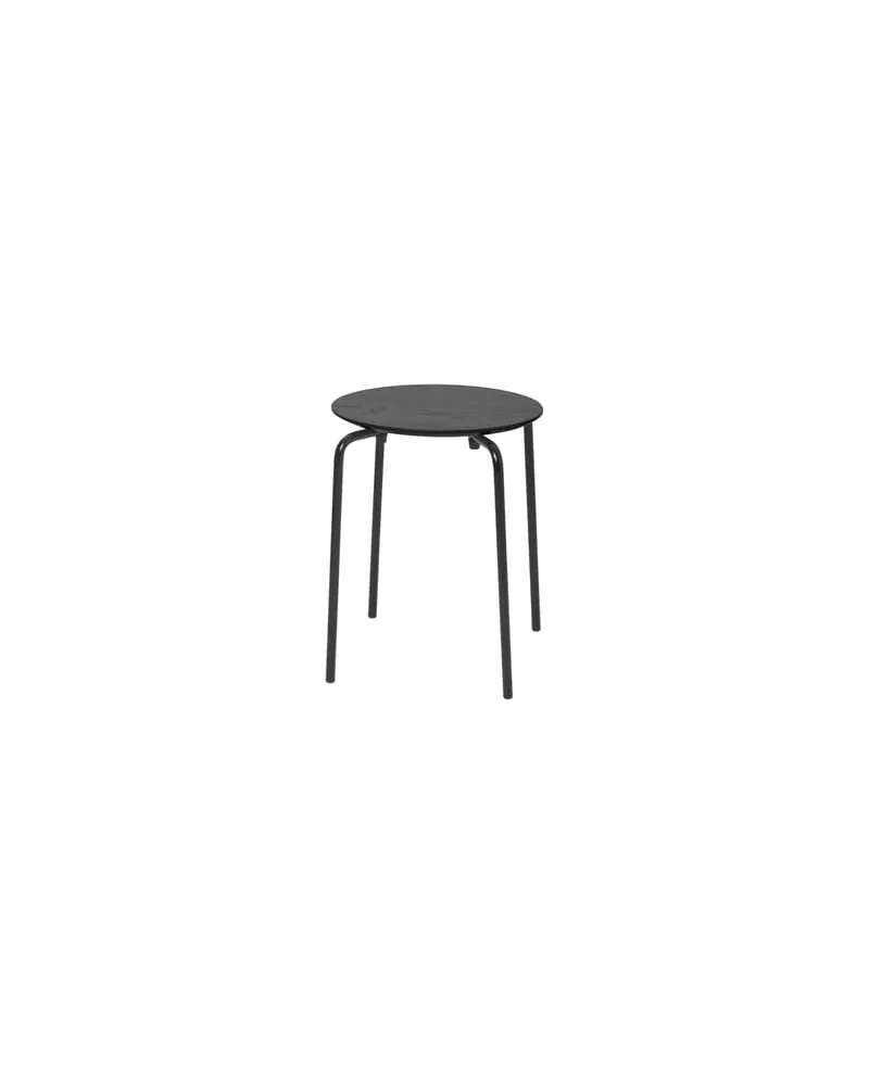 ferm LIVING Stappelbarer Hocker Herman - Schwarz - Epoxid-lackierter Stahl - Designer Herman Studio 