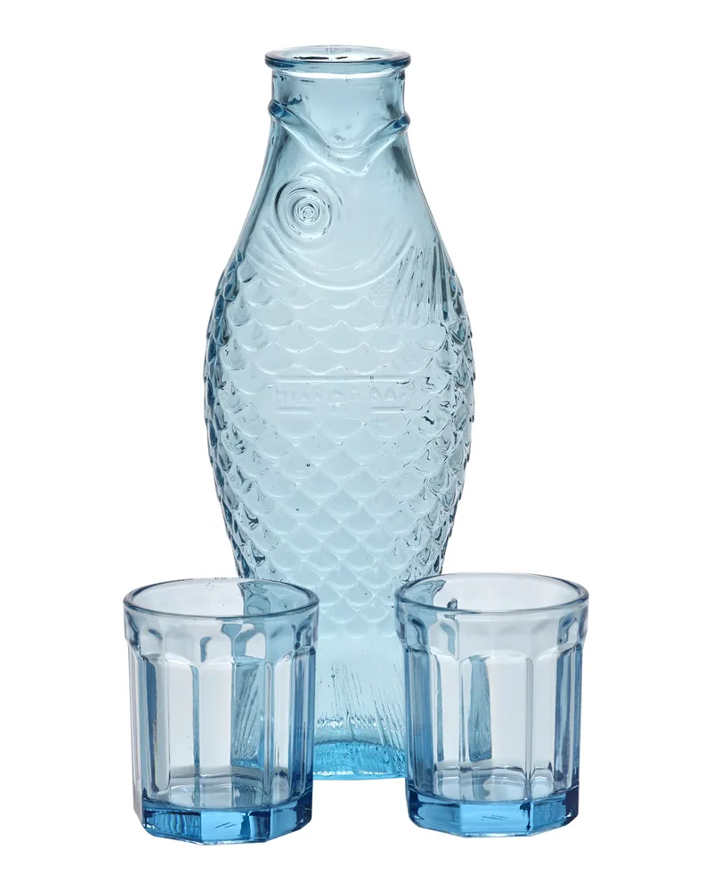 Serax Karaffe Fish & Fish - Blau - Glas - Designer Paola Navone 