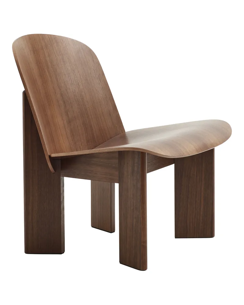 Hay Sessel Chisel - Holz natur - Nußbaumfurnier - Designer Andreas Bergsaker 
