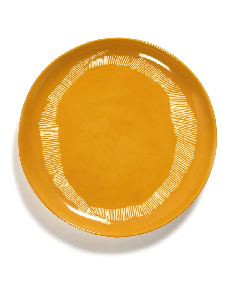 Serax Teller Feast - Rosa - emaillierter Sandstein - Designer Ivo Bisignano 